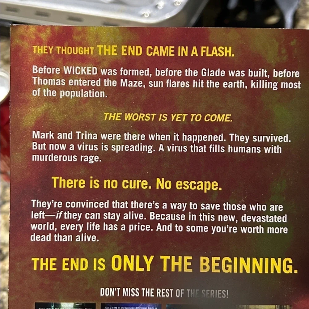Maze Runner Book Series by James Dashner. Books 2-5.